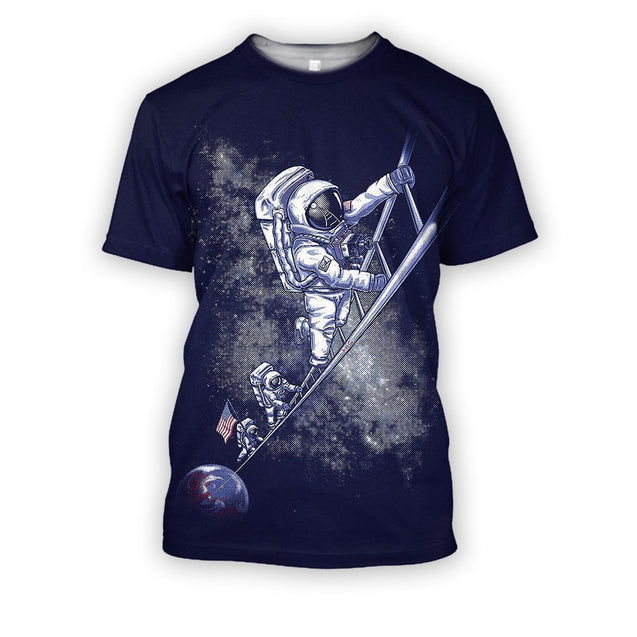 3D all over print astronauts-Apparel-HbArts-T-Shirt-S-Vibe Cosy™