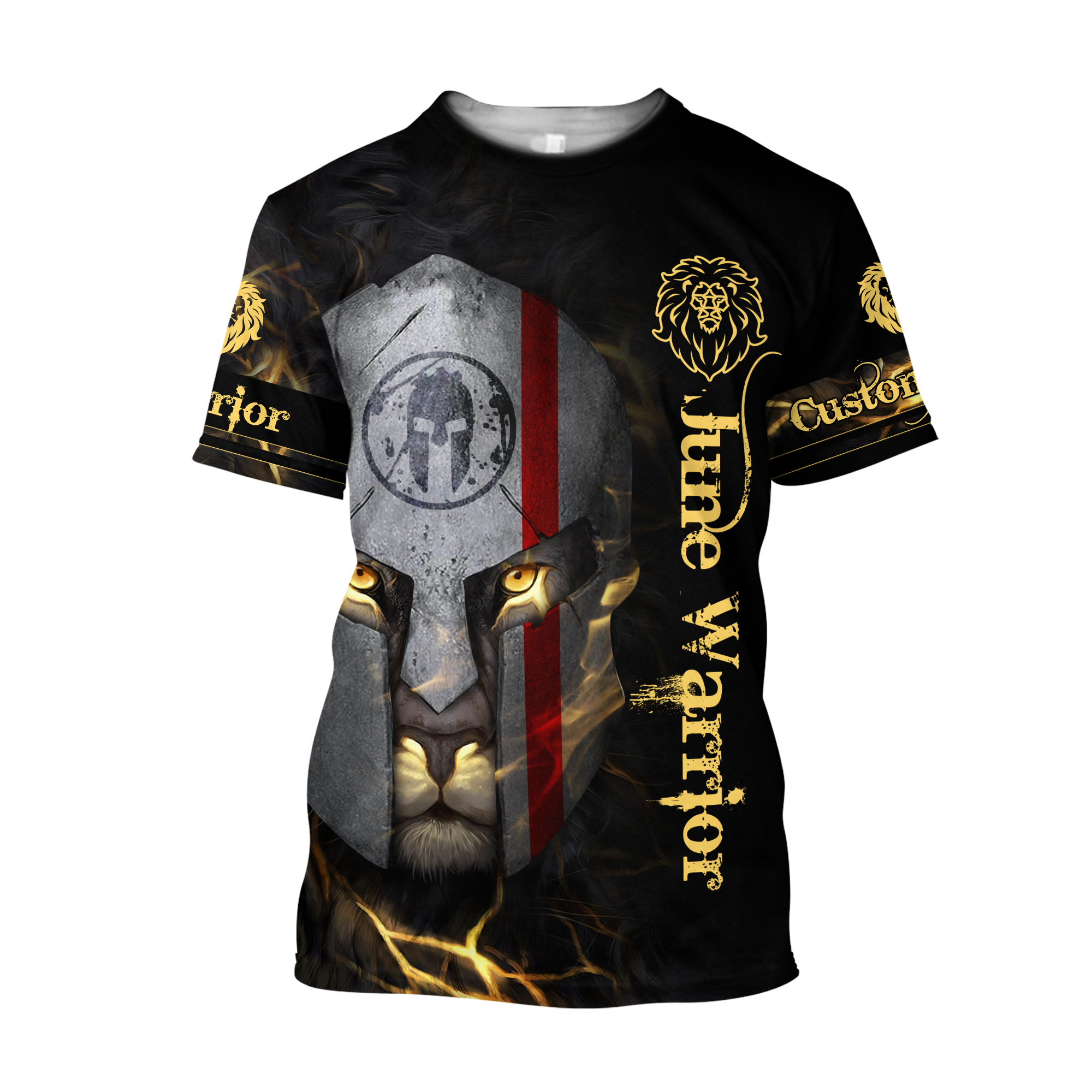 June Spartan Lion Warrior 3D All Over Printed Unisex Shirts