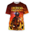 All over printed firefighter hoodie-Apparel-HbArts-T-Shirt-S-Vibe Cosy™