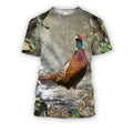 All Over Printed Pheasant Hunting Camo Shirts-Apparel-HbArts-T-Shirt-S-Vibe Cosy™