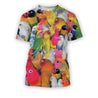 All Over Printed Parrots Shirts H153B-Apparel-HbArts-T-Shirt-S-Vibe Cosy™