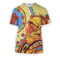 3D all over print astronaut in flower background-Apparel-HbArts-T-Shirt-S-Vibe Cosy™