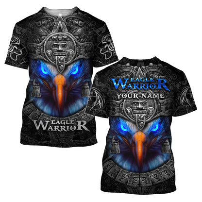 Eagle Warior Aztec 3D All Over Printed Shirts For Men And Women