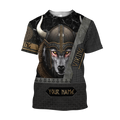 Customize Name Viking Wolf 3D All Over Printed Unisex Shirt