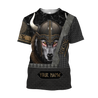 Customize Name Viking Wolf 3D All Over Printed Unisex Shirt