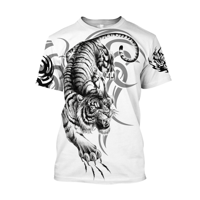 White Tiger Tattoo 3D All Over Printed  Unisex Shirts