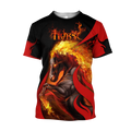 Black Horse 3D All Over Printed Unisex Shirts Pi112043