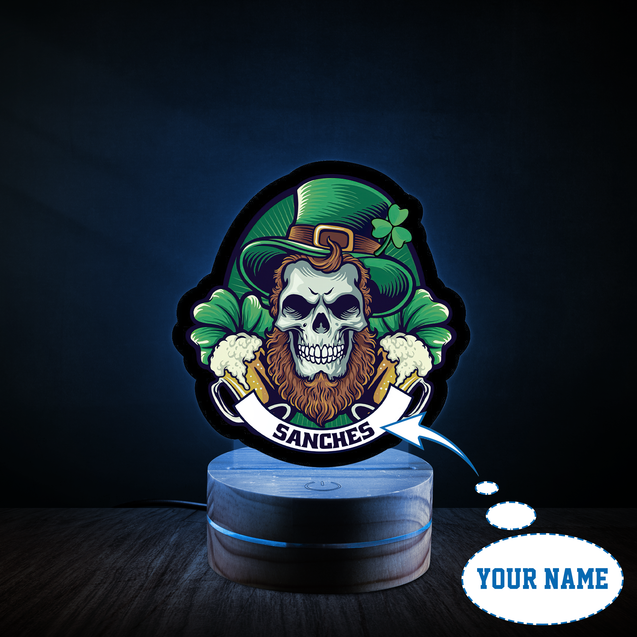 Customize Name Irish Skull Led Night Light Personalized MH20022102