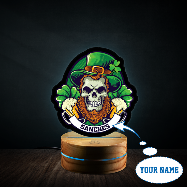 Customize Name Irish Skull Led Night Light Personalized MH20022102