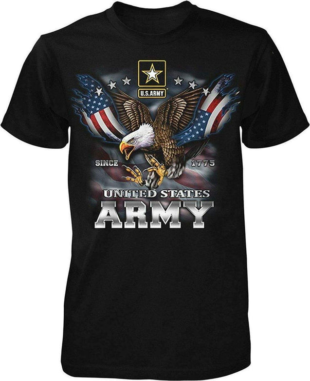 US Army Hoodie Since 1775 Eagle with American Flag Wings HC1702-Apparel-Huyencass-T-Shirt-S-Vibe Cosy™