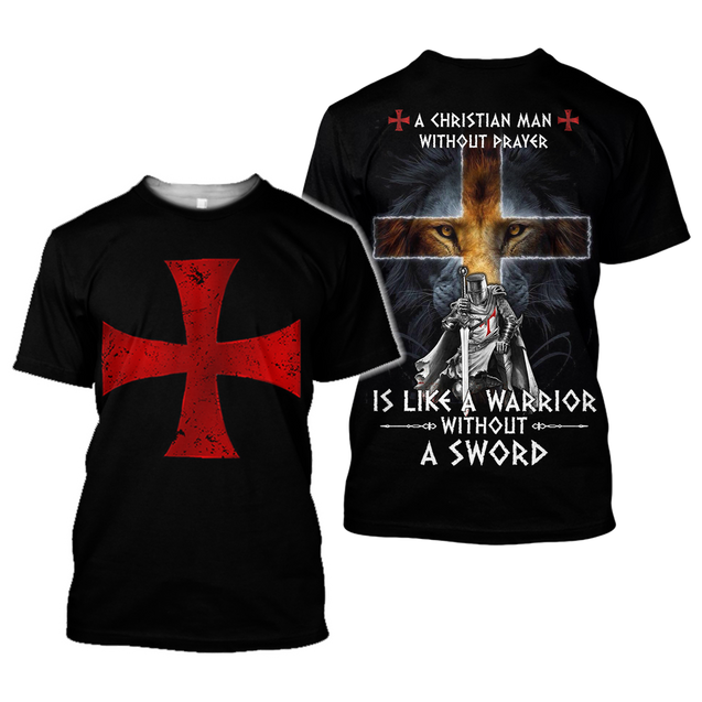 3D All Over Printed A Christian Man Shirts-Apparel-HP Arts-T-Shirt-S-Vibe Cosy™