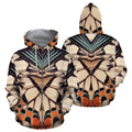 3D All Over Print Colorful Butterflies Hoodie-Apparel-Khanh Arts-Zipped Hoodie-S-Vibe Cosy™