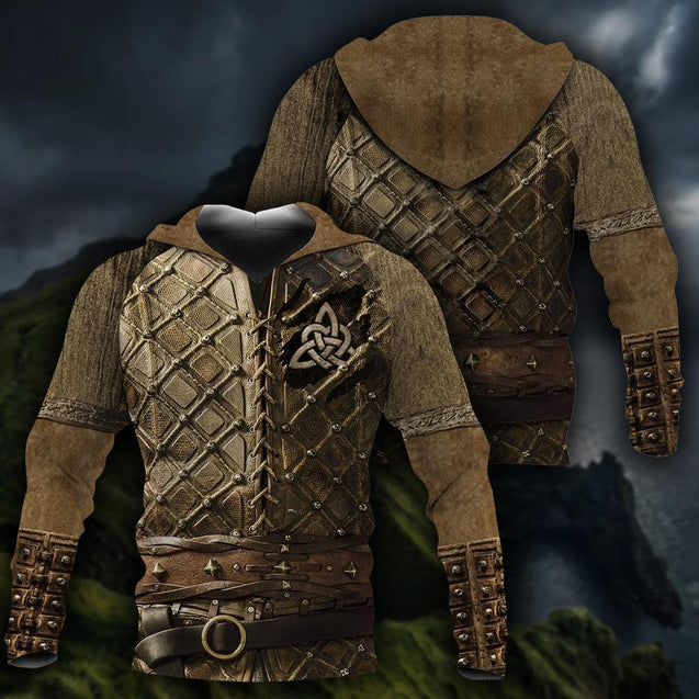 Irish Armor Knight Warrior Chainmail 3D All Over Printed Shirts For Men and Women AM020308-Apparel-TT-Hoodie-S-Vibe Cosy™