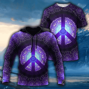 Hippie Peace 3D All Over Printed Hoodie Shirt by SUN AM100301-Apparel-SUN-Hoodie-S-Vibe Cosy™