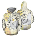 3D All Over Print Love Mom Elephant Hoodie-Apparel-Khanh Arts-Zipped Hoodie-S-Vibe Cosy™