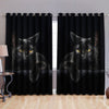 Cute Black Cat On The Night Window Curtains MH17122005