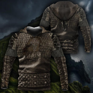 Irish Armor Knight Warrior Chainmail 3D All Over Printed Shirts For Men and Women AM020301-Apparel-TT-Hoodie-S-Vibe Cosy™