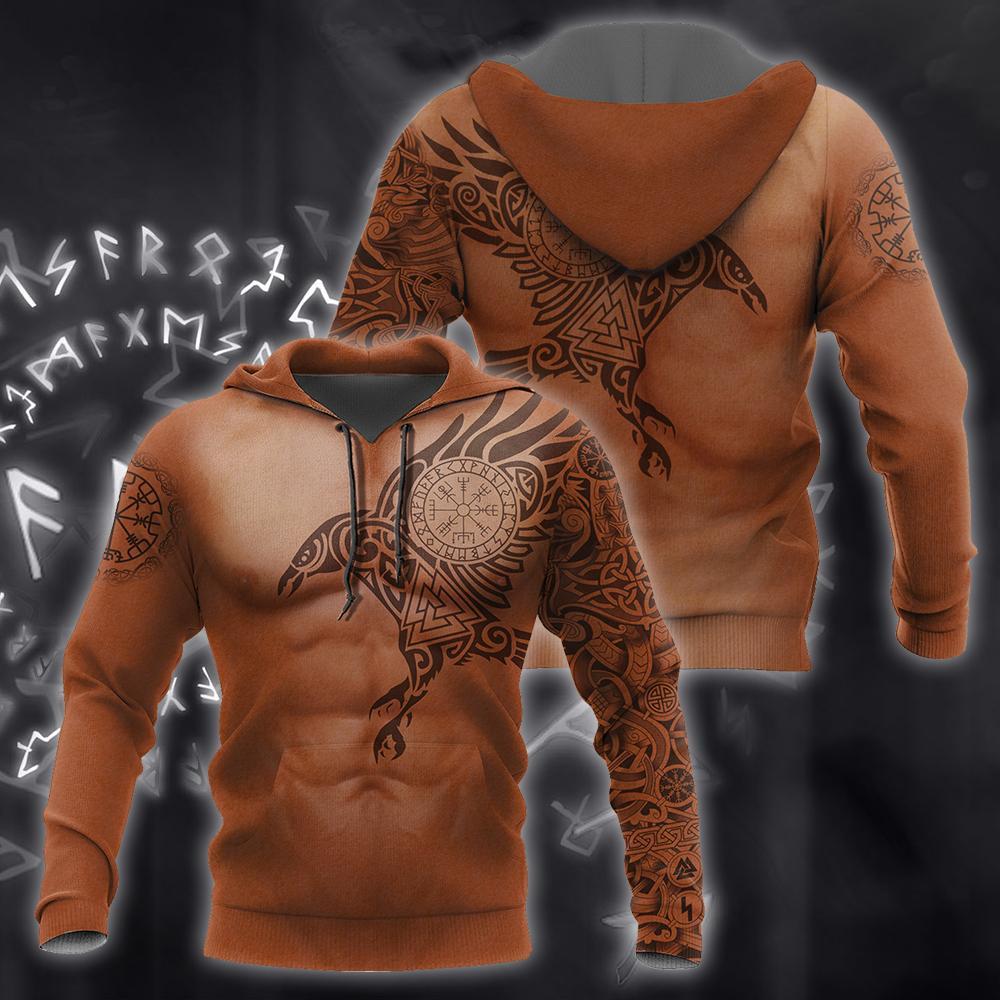 3.0 Vikings - The Raven of Odin Tattoo version 3.0-Apparel-HP Arts-Hoodie-S-Vibe Cosy™