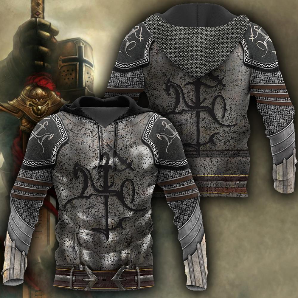 Lithuania Armor Knight Warrior Chainmail 3D All Over Printed Shirts For Men and Women AM120301-Apparel-TT-Hoodie-S-Vibe Cosy™