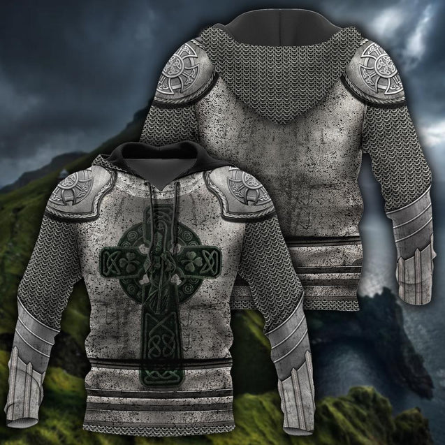 Irish Armor Warrior Knight Chainmail 3D All Over Printed Shirts For Men and Women AM270201-Apparel-TT-Hoodie-S-Vibe Cosy™