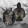 Maori Tattoo with Map New Zealand All Over Hoodie NVD-Apparel-Dung Van-Zipped Hoodie-S-Vibe Cosy™