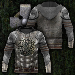 Irish Armor Warrior Knight Chainmail 3D All Over Printed Shirts For Men and Women AM250205-Apparel-TT-Hoodie-S-Vibe Cosy™