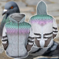 3D All Over Printed Pigeon Cover Shirts and Shorts-Apparel-HP Arts-ZIPPED HOODIE-S-Vibe Cosy™