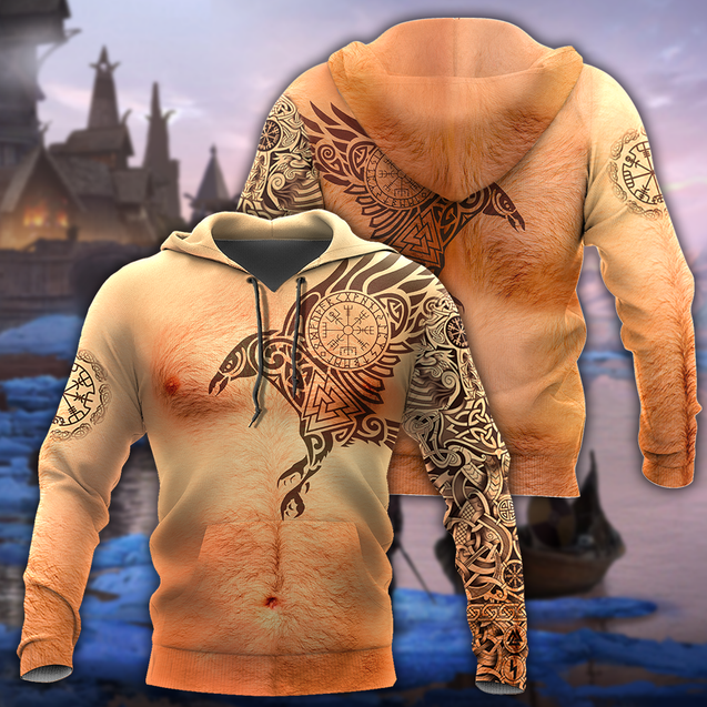 Real Viking Tattoos All Over Printed AM021001-Apparel-HP Arts-Hoodie-S-Vibe Cosy™