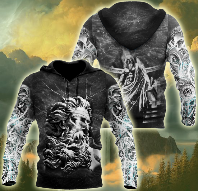 Zeus - King of God 3D Printed MH230520-Apparel-ML-Zipped Hoodie-S-Vibe Cosy™