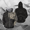 Maori Lion Tattoo New Zealand All Over Hoodie Golden NVD-Apparel-Dung Van-Zipped Hoodie-S-Vibe Cosy™