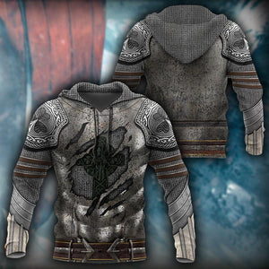 Irish Armor Knight Warrior Chainmail 3D All Over Printed Shirts For Men and Women AM050302-Apparel-TT-Hoodie-S-Vibe Cosy™