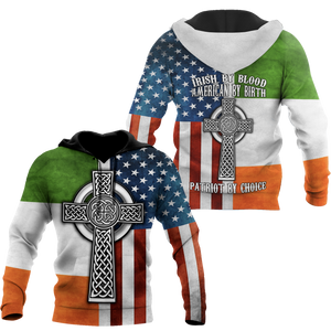 Irish By Blood American By Birth 3D All Over Printed Shirts For Men and Women DQB29102002