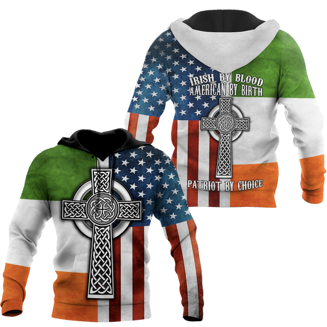 Irish By Blood American By Birth 3D All Over Printed Shirts For Men and Women DQB29102002