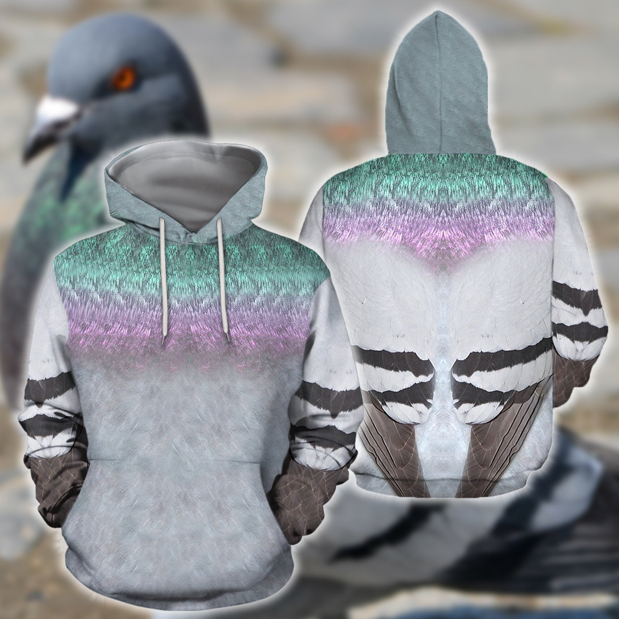 3D All Over Printed Pigeon Cover Shirts and Shorts-Apparel-HP Arts-Hoodie-S-Vibe Cosy™