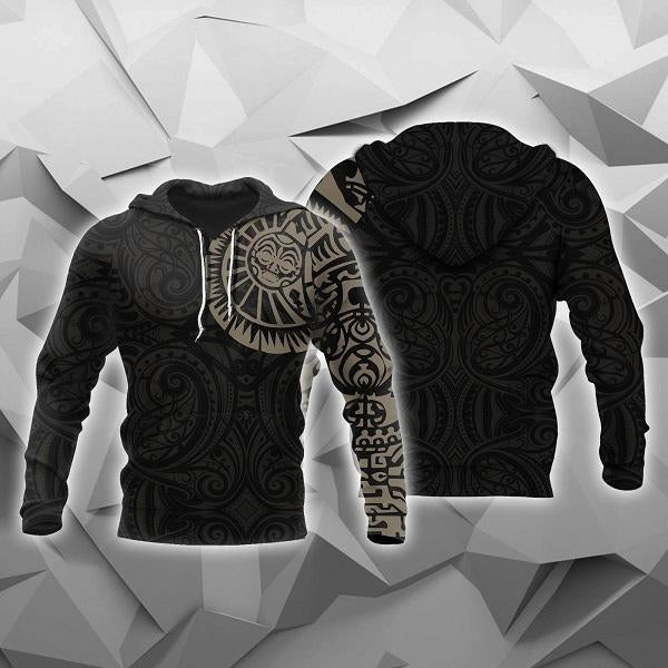 Maori Tattoo New Zealand All Over Hoodie NVD-Apparel-Dung Van-Hoodie-S-Vibe Cosy™