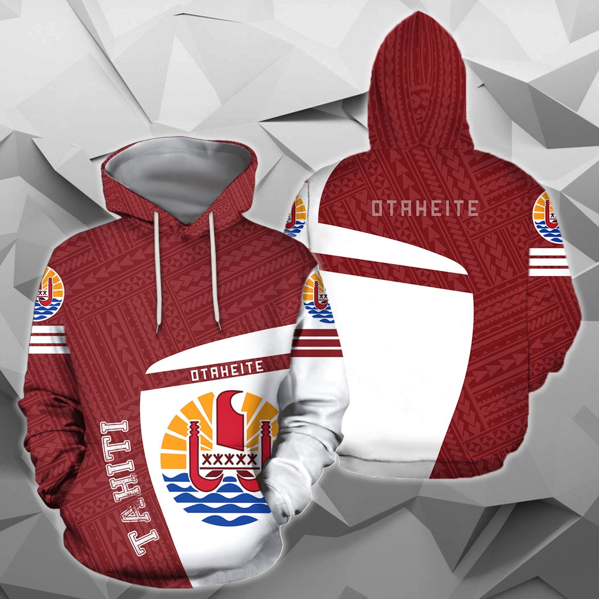 Tahiti French Polynesia Zip-up Hoodie - Premium Style J1-Apparel-Khanh Arts-Hoodie-S-Vibe Cosy™