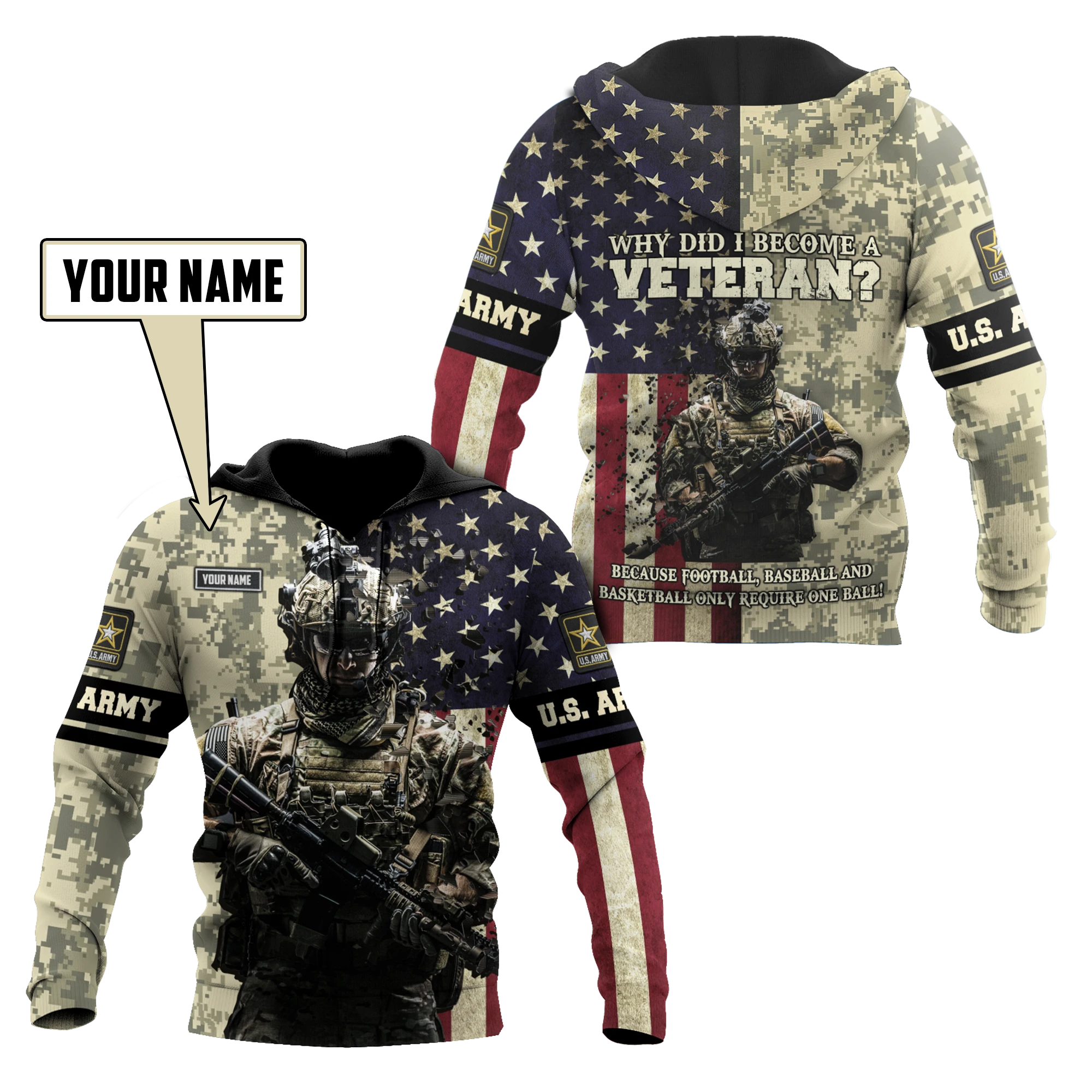 US Army Veteran 3D All Over Printed Shirts For Men and Women DQB16102001ST