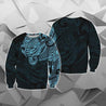 Maori Tattoo Style All Over Hoodie Blue Version HC0804-Apparel-Huyencass-Sweat Shirt-S-Vibe Cosy™