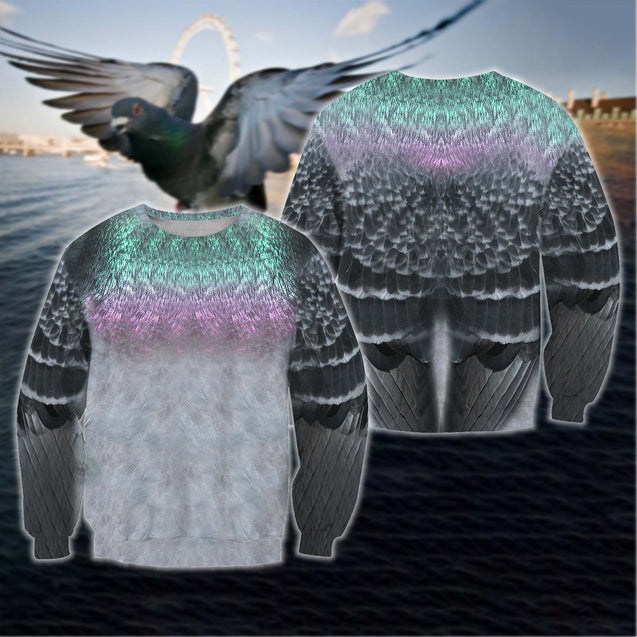 3D All Over Printed Pigeon Cover Shirts-Apparel-HP Arts-Sweatshirt-S-Vibe Cosy™