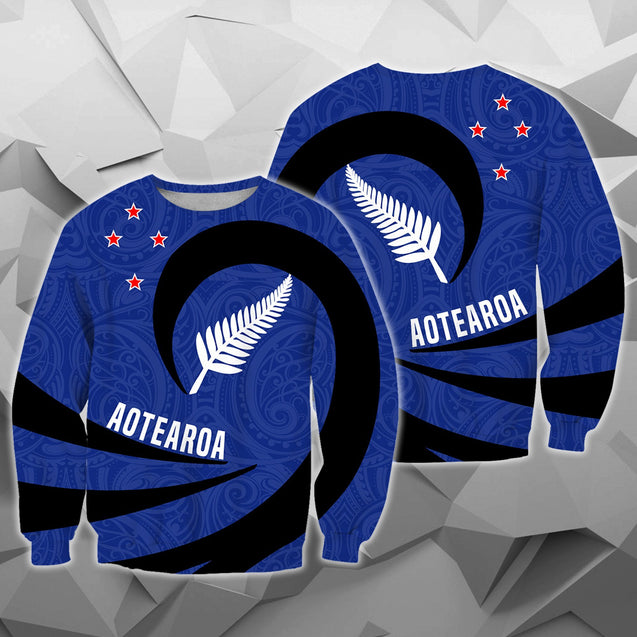 Aotearoa Hoodie Silver Fern Roll Into My Heart PL06-Apparel-PL8386-Sweat Shirt-S-Vibe Cosy™