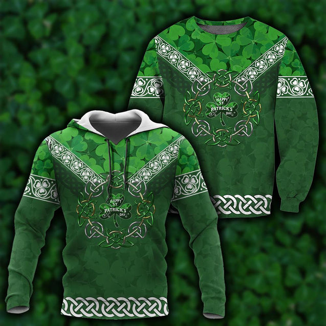 Irish Shamrock 3D All Over Printed Shirts For Men and Women AM270202-Apparel-TT-Hoodie-S-Vibe Cosy™