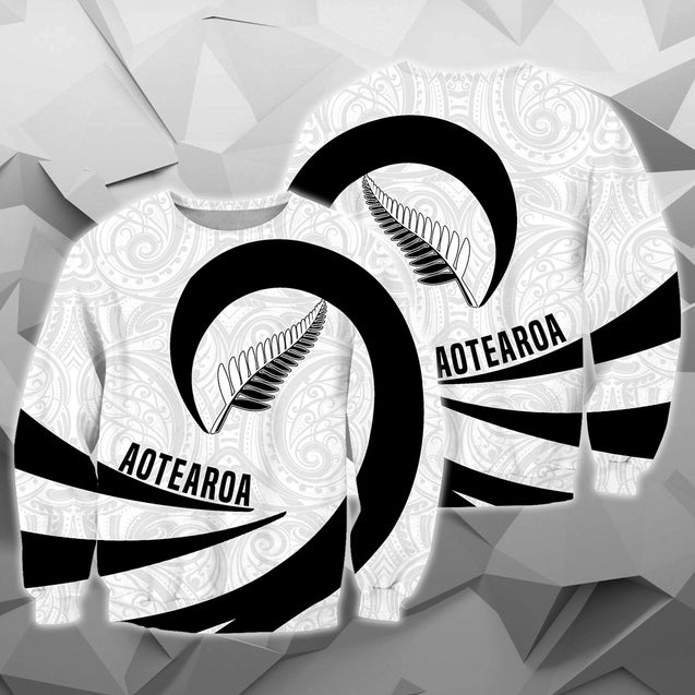 Aotearoa Hoodie Silver Fern Roll Into My Heart PL03-Apparel-PL8386-Sweat Shirt-S-Vibe Cosy™