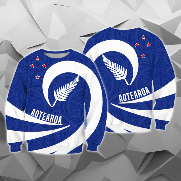 Aotearoa Hoodie Silver Fern Roll Into My Heart PL02-Apparel-PL8386-Sweat Shirt-S-Vibe Cosy™