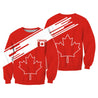 Canada Hoodie Maple Leaf Line Style PL-Apparel-PL8386-Sweat Shirt-S-Vibe Cosy™