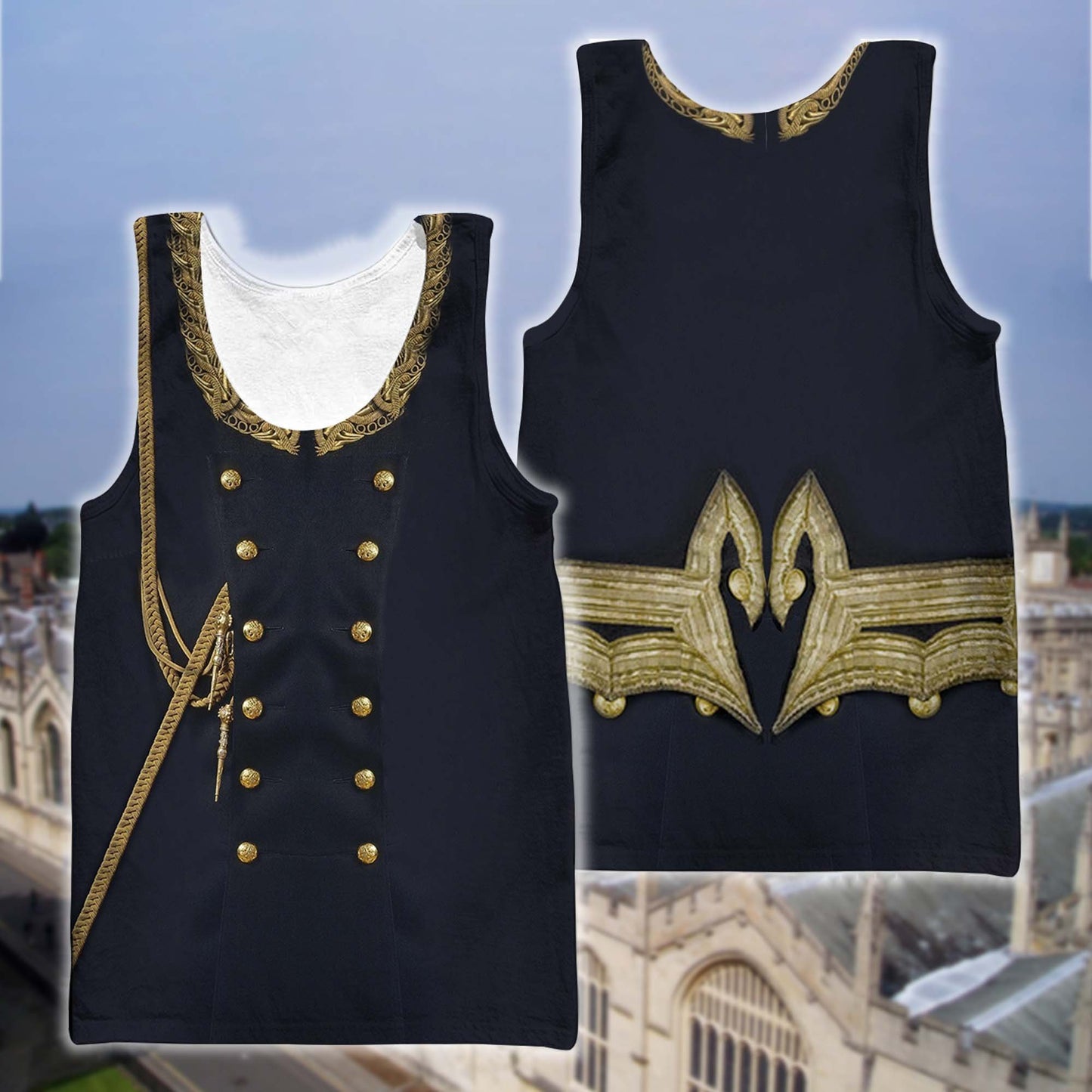 3D All Over Print Black Royal Hoodie-Apparel-PHL-Tank Top-S-Vibe Cosy™