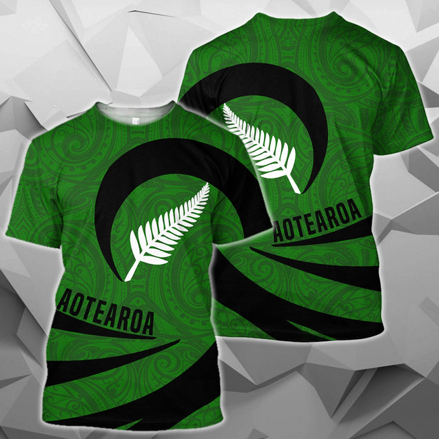 Aotearoa Hoodie Silver Fern Roll Into My Heart PL04-Apparel-PL8386-T-Shirt-S-Vibe Cosy™