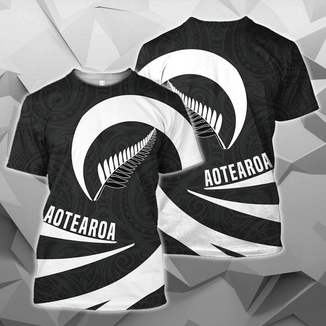 Aotearoa Hoodie Silver Fern Roll Into My Heart PL 01-Apparel-PL8386-T-Shirt-S-Vibe Cosy™