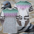 3D All Over Printed Pigeon Cover Shirts and Shorts-Apparel-HP Arts-T-Shirt-S-Vibe Cosy™