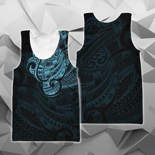 Maori Tattoo Style All Over Hoodie Blue Version NVD - Amaze Style™-Apparel