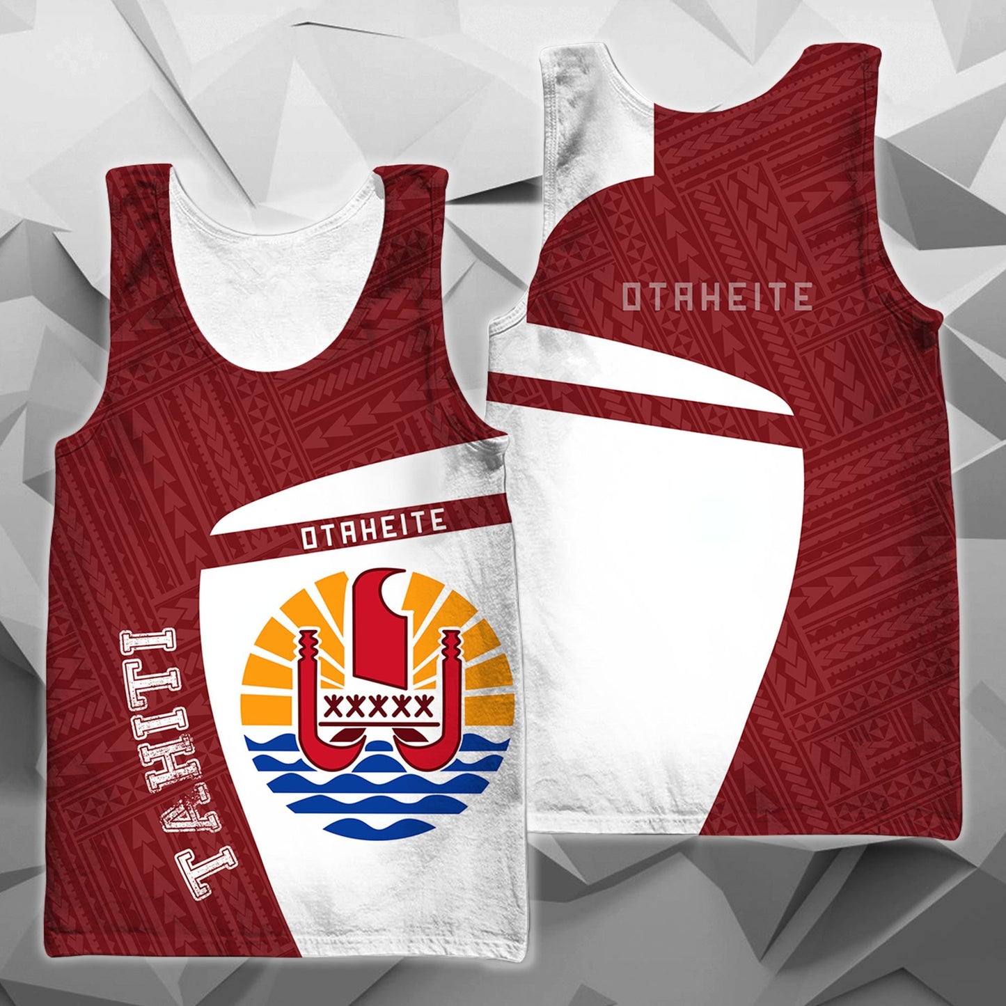 Tahiti French Polynesia Zip-up Hoodie - Premium Style J1-Apparel-Khanh Arts-Tank Top-S-Vibe Cosy™